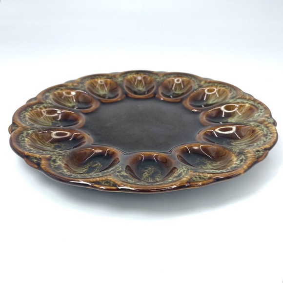 Vintage Deviled Egg Ceramic Serving Plate - Picture 3 of 7